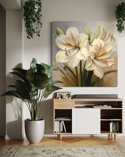 Obraz na płótnie, Malowany Kwiat Lilii 50x50 na Arena.pl