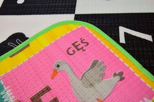 EDUKACYJNA MATA PIANKOWA SZACHOWNICA POLSKI ALFABET 180X200X0,5 DLA DZIECI na Arena.pl