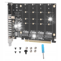 KARTA ROZSZERZENIOWA ADAPTER M.2 NVME SSD DO PCIE X16 4 PORTY 4X32 Gbps