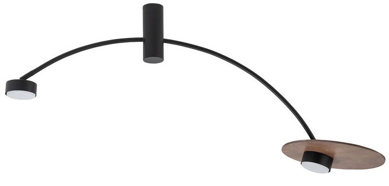 Lampa sufitowa Heft 10356 na wysięgniku czarna drewniana zdjęcie 5