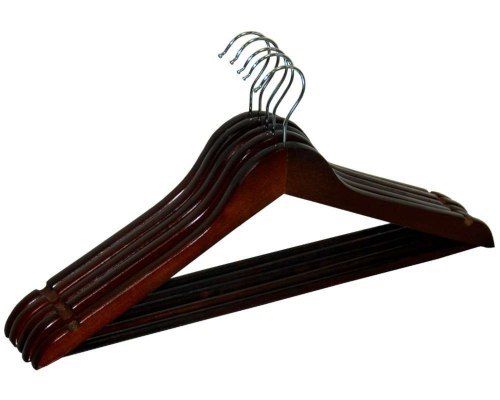 Wieszak drewniany RONDO komplet 5 szt ciemny brąz na Arena.pl