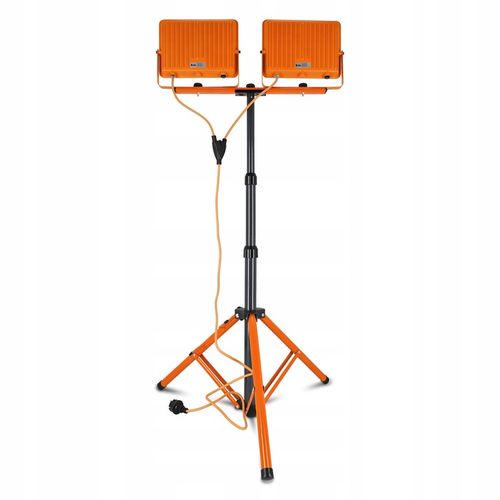 Halogen LED Statyw Budowlany Naświetlacz 2x 100W 10000lm Lampa Na na Arena.pl