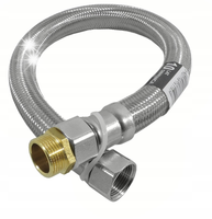 WĄŻ WĘŻYK PRZYŁĄCZENIOWY ELASTYCZNY WZ 3/4" 60cm W OPLOCIE INOX Z NYPLEM GZ