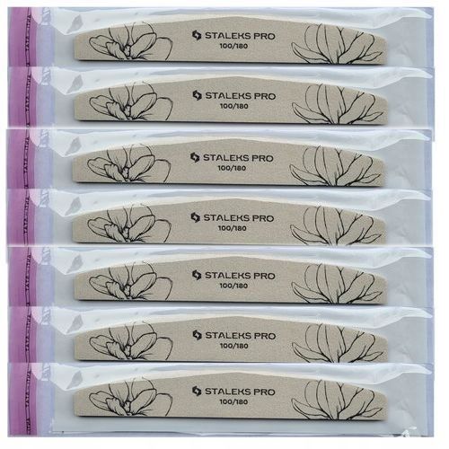 Pilnik do paznokci Staleks półksiężyc 100/180 BEZPIECZNY PAKIET 25 sztuk na Arena.pl
