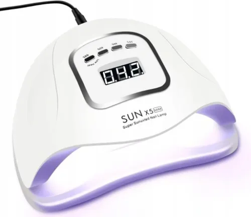 Lampa Do Paznokci Manicure Profesjonalna Mocna UV/LED SUN x5 Max 80W Biała na Arena.pl