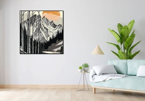Plakat 100x100cm Drzeworys Górski na Arena.pl