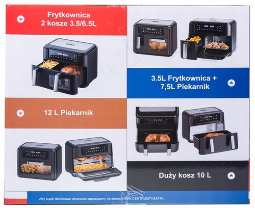 PIEKARNIK FRYTKOWNICA BEZTŁUSZCZOWA 2 KOSZE 8L/2500W 4 URZĄDZENIA W 1 na Arena.pl
