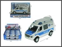 auto metalowe mini van policja