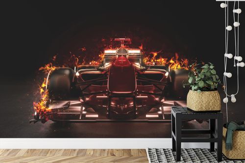 Emaga Fototapeta Płonący Bolid F1 Tapeta Samoprzylepna 104x70.5 na Arena.pl