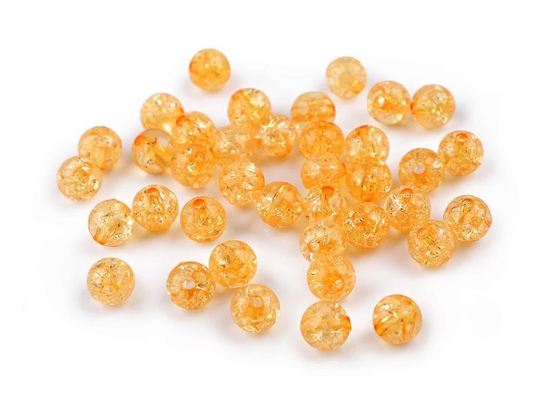 CRACKLE PLASTIK POMARAŃCZOWO-ŻÓŁTY 8MM 20SZT zdjęcie 1