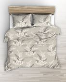 Pościel z kory 180x200 wzór gałązki na beżowym tle