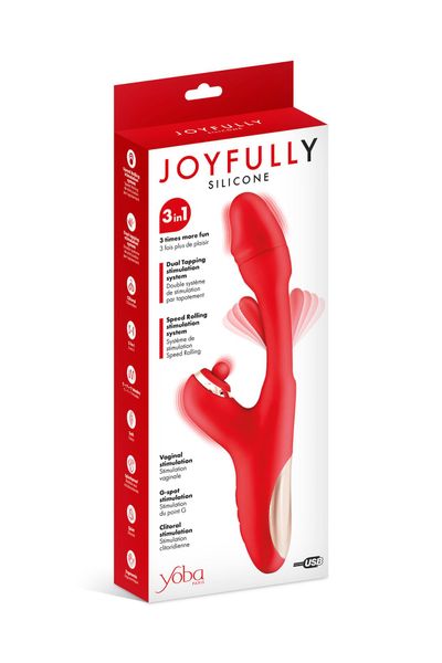 Joyfully 3-In-1 Rabbit Vibrator With Tapotem zdjęcie 2