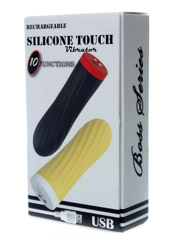 stymulator rechargeable silicone touch vibrator usb 10 functions   black na Arena.pl