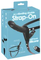 you2toys rc vibrating double strap-on silikonowy, podwojny, z pilotem