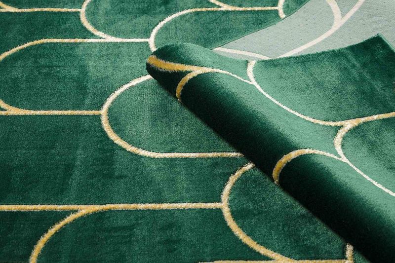 RUG/LU/ESTEMA/ARTDECO2/BOTTLEGREEN+GOLD/80x150 zdjęcie 8