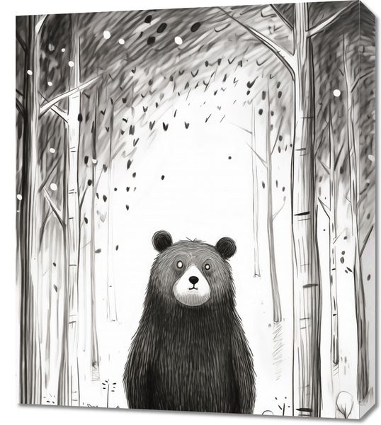 Obraz 60x70cm Ciekawski Miś zdjęcie 1