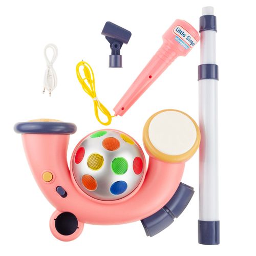 RJ2835 MIKROFON KARAOKE NA STATYWIE KULA DISCO MP3 DLA DZIECI MAŁA GWIAZDA na Arena.pl