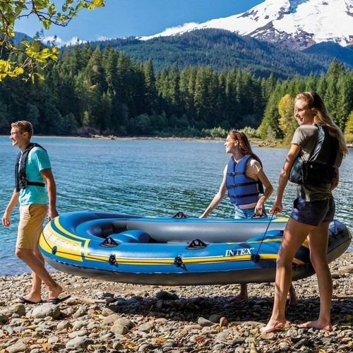 Ponton dmuchany Challenger 3 os + wiosła + pompka Intex 68370 na Arena.pl