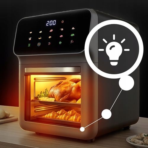 FRYTKOWNICA BEZTŁUSZCZOWA AIR FRYER 8,5L PIEKARNIK 1350W 10 TRYBÓW na Arena.pl