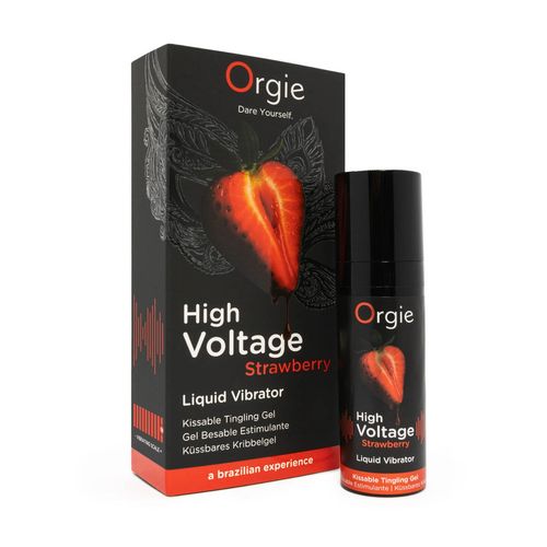 Żel Intymny Wibrujący Truskawkowy High Voltage Liquid Vibrator Orgie na Arena.pl