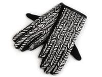 Rękawiczki damskie z dzianiny jodełka roz. L