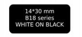 NIIMBOT do DRUKARKI B18 14*30 CZARNE Biały WYDRUK