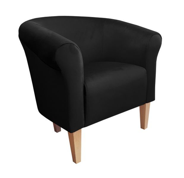 Fotel Milo nogi 20cm buk czarny MG19 zdjęcie 1