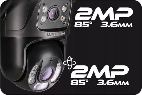Kamera Zewnętrzna Obrotowa 2 OBIEKTYWY WIFI 2x3MPx LUXTORN ICS33DL-30V1 6MP na Arena.pl