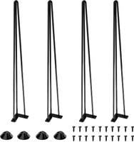 Nogi stołowe Hairpin Metalowe Czarne 86cm do Stołu Zestaw 4 szt.