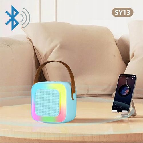 PRZENOŚNY GŁOŚNIK ZESTAW KARAOKE BEZPRZEWODOWY MIKROFON BLUETOOTH USB na Arena.pl