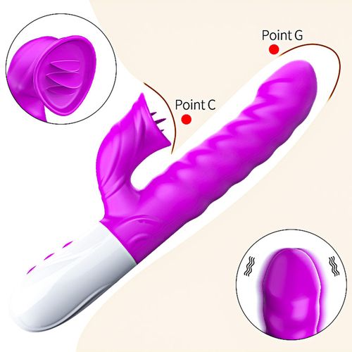 wibrator-silicon, vibrator 7 function and heating mode, purple na Arena.pl