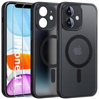 ETUI do IPHONE 11 do Magsafe MATOWE MAGNETYCZNE WZMACNIANE + 2x SZKŁO 9H