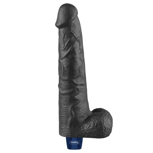 10.5" Real Softee Rechargeable Tpe Vibrating Dildo(Black) na Arena.pl
