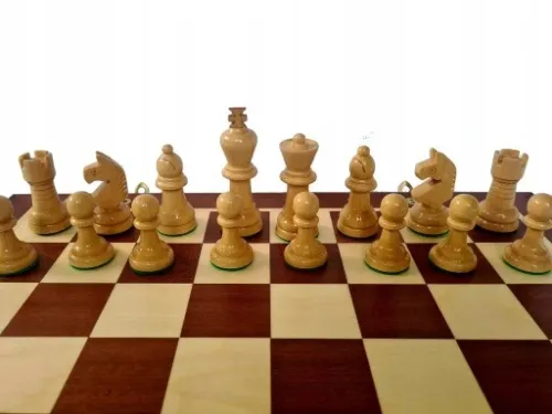 Szachy wykonane z Mahoniu i Jawora DUŻE - PRODUCENT na Arena.pl