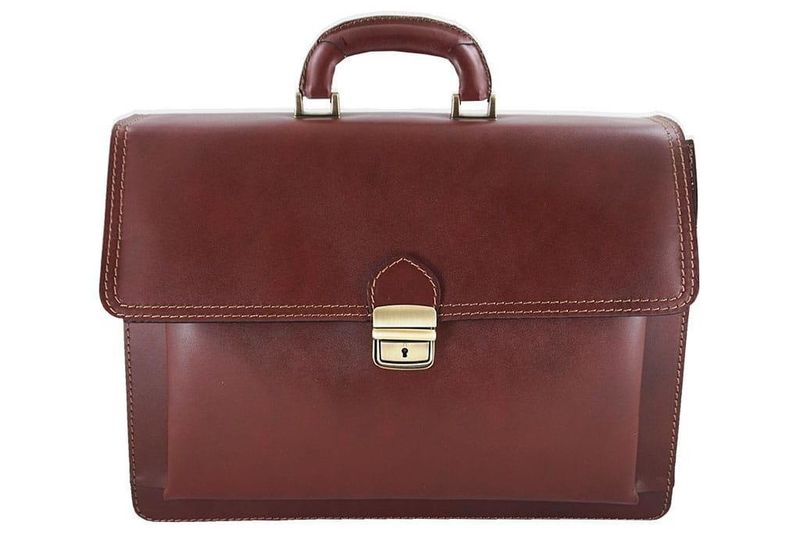 Aktówka męska skórzana - Barberini's - Brązowa zdjęcie 1