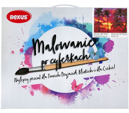 ZESTAW ART MALOWANIE PO NUMERACH CYFERKACH 40 x 50 na Arena.pl