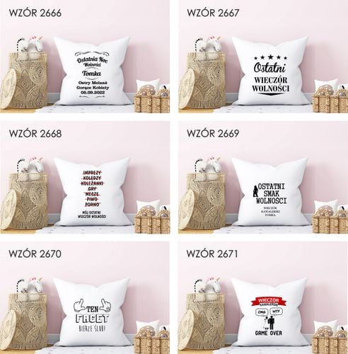 Poduszka z nadrukiem DRUŻYNA PANNY MŁODEJ na Arena.pl