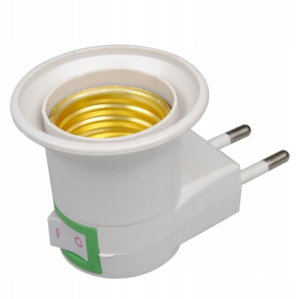 ADAPTER PRZEJŚCIÓWKA 230V E27 NA ŻARÓWKĘ WYŁĄCZNIK zdjęcie 1
