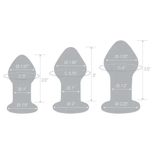 glas pleasure droplets zestaw 3 szklanych aplikatorow treningowych na Arena.pl