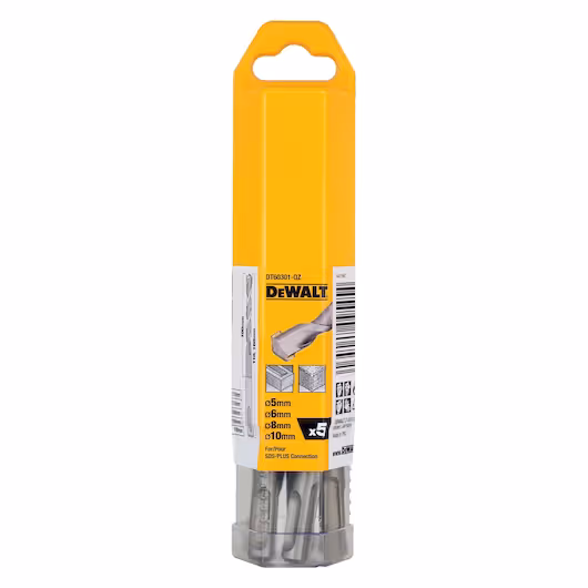 ZESTAW WIERTEŁ SDS+  5-ELEMENTOWY - DW DT60301 zdjęcie 1