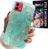 ETUI DO MOTOROLA EDGE 40 NEO - MARMURKOWE WZORY + FOLIA HYDROŻEL