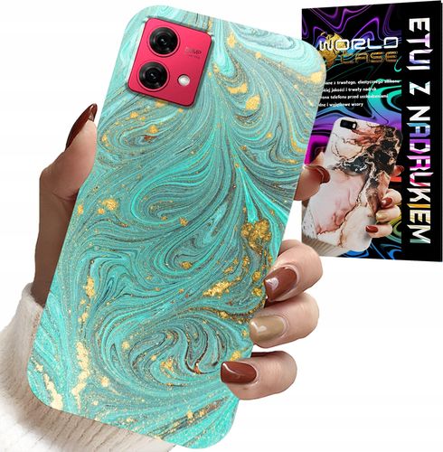 ETUI DO MOTOROLA EDGE 40 NEO - MARMURKOWE WZORY + FOLIA HYDROŻEL na Arena.pl