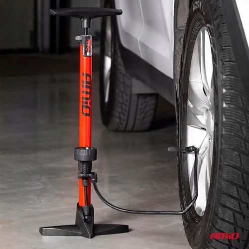 STACJONARNA POMPKA ROWEROWA METALOWA MANOMETR AMIO na Arena.pl