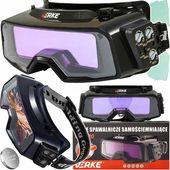 GOGLE SPAWALNICZE OKULARY OCHRONNE SAMOŚCIEMNIAJĄCE MASKA DO SPAWANIA FILTR