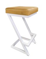 Hoker krzesło barowe ZETA LOFT METAL podstawa biała MG15