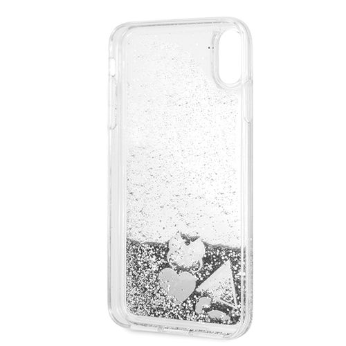 GUESS HARD CASE GLITTER - iPhone XS Max - SILVER na Arena.pl