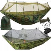 HAMAK TURYSTYCZNY Z MOSKITIERĄ SIATKĄ SURVIVALOWY