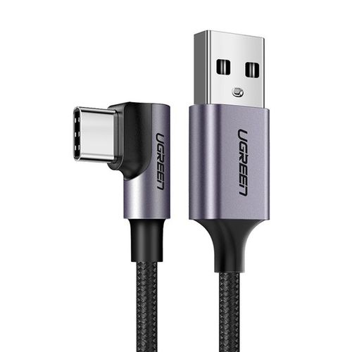 Kabel USB do USB-C kątowy UGREEN  US284 3A Quick Charge 3.0 1m (czarny) na Arena.pl