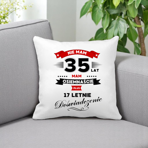 ZESTAW PODUSZKA I KUBEK ORYGINALNY PREZENT 35 LAT NA URODZINY na Arena.pl