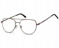 Pilotki OKULARY ZERÓWKI oprawki korekcyjne brąz Męskie Damskie + Gratisy